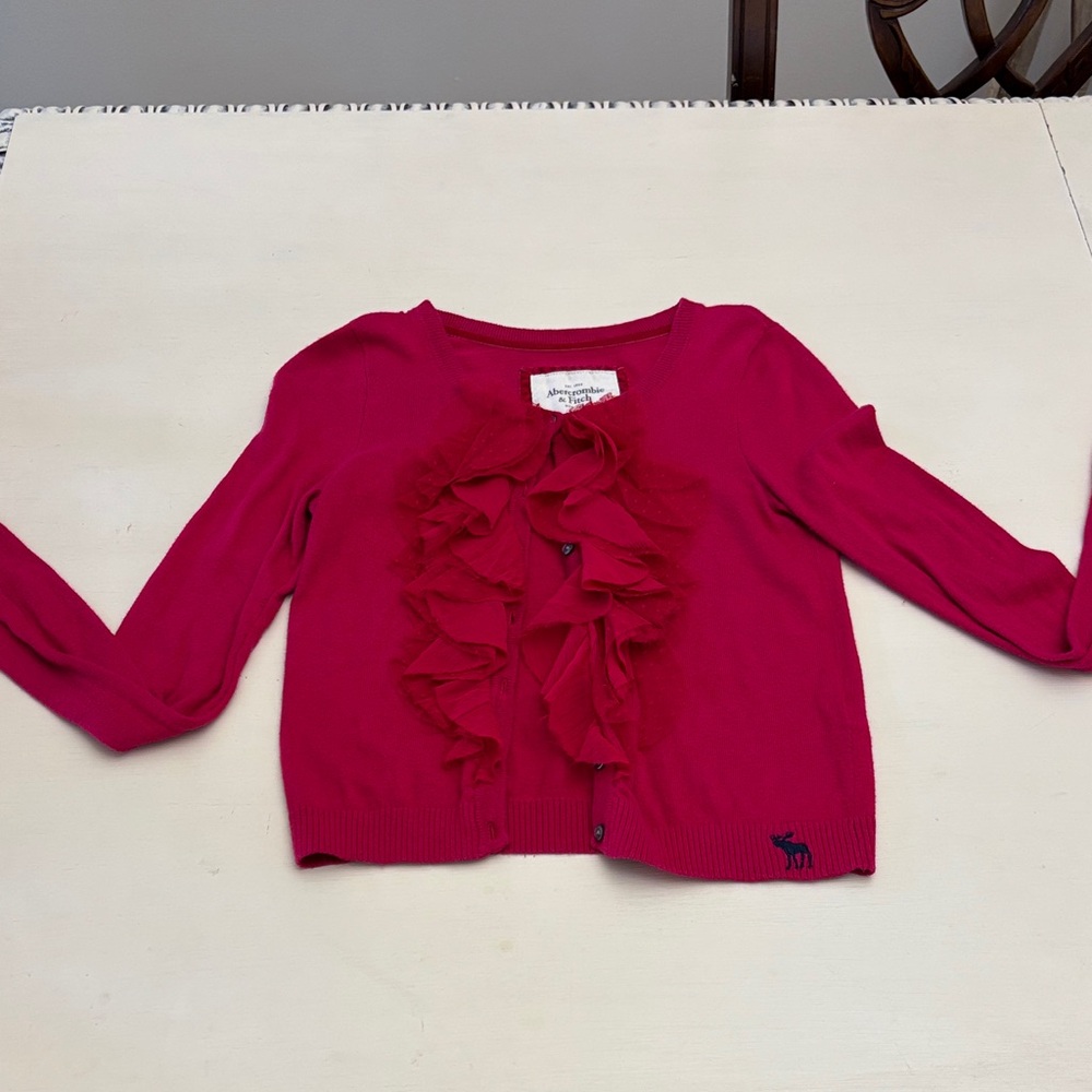 Abercrombie & Fitch Kids' Fuchsia Ruffle Sweater